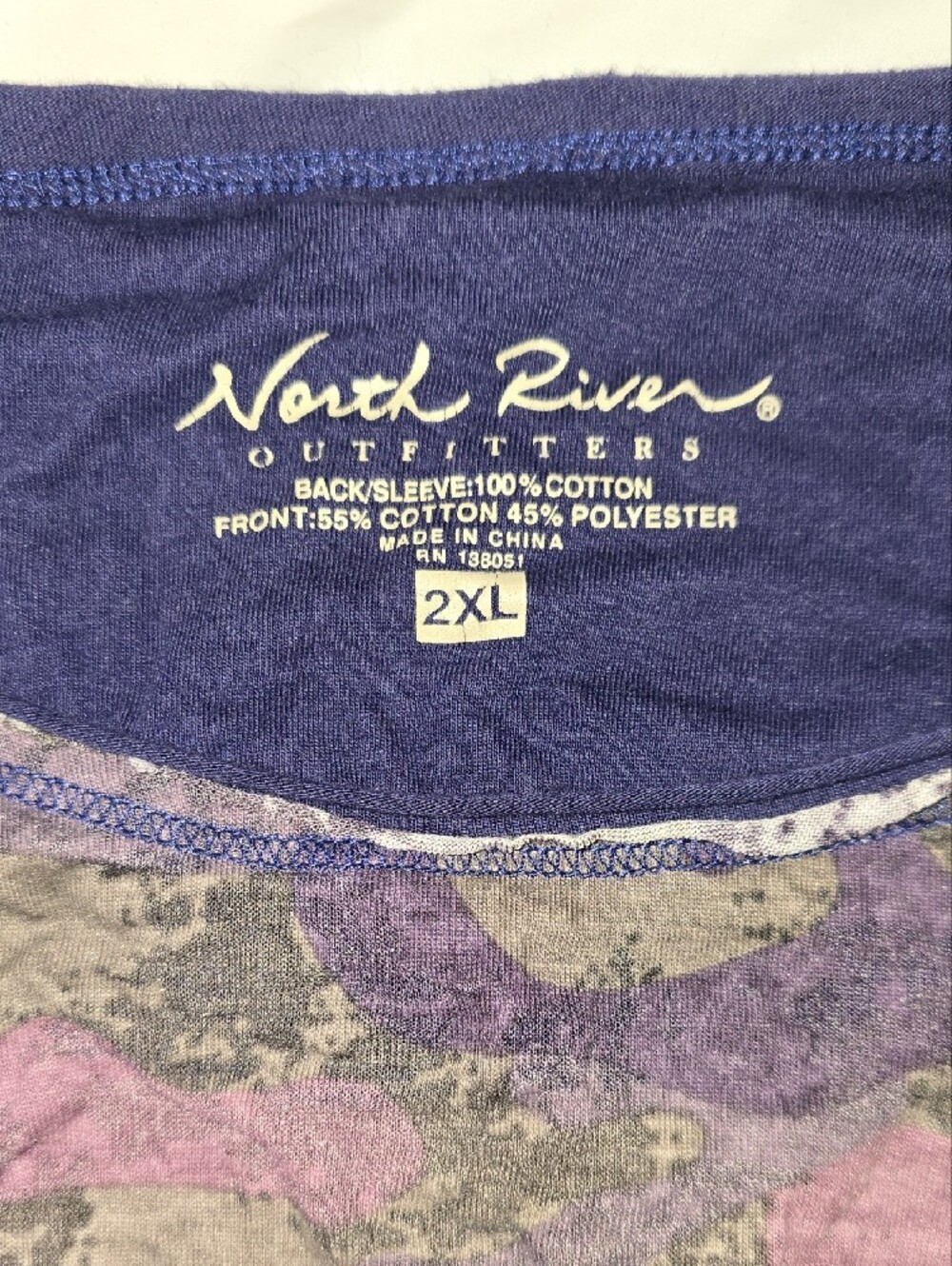 North River Outfitters Purple Camo Long Sleeve Top 2XL - Picture 4 of 5